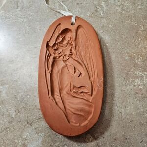 Cotton Press Angel Ornament Terracotta Angel Mold cookie‎ Press Religious Art